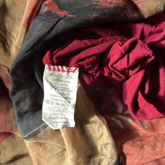 Italian Silk poncho top - Picture 3 of 5